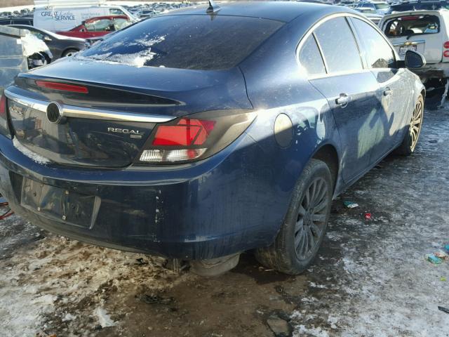 W04GP5EC8B1128570 - 2011 BUICK REGAL CXL BLUE photo 4