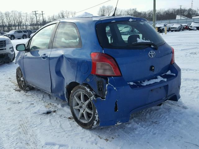 JTDJT923775093927 - 2007 TOYOTA YARIS BLUE photo 3