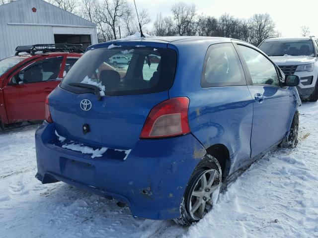 JTDJT923775093927 - 2007 TOYOTA YARIS BLUE photo 4