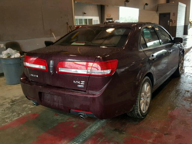 3LNHL2JC9CR832029 - 2012 LINCOLN MKZ RED photo 4