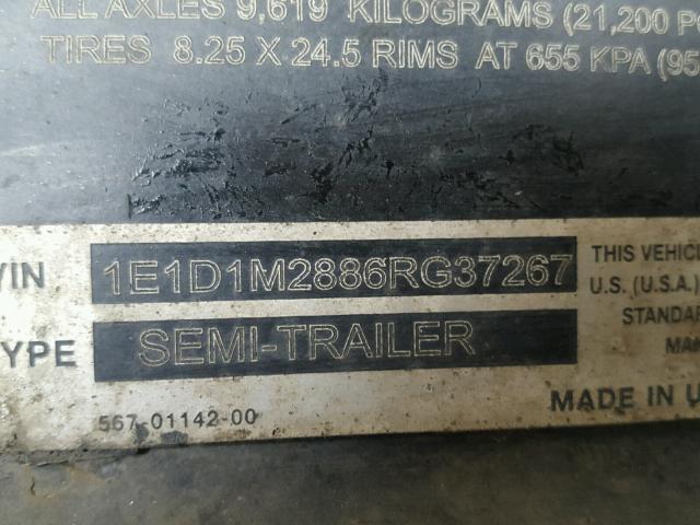 1E1D1M2886RG37267 - 2006 UTILIMASTER TRAILER SILVER photo 10