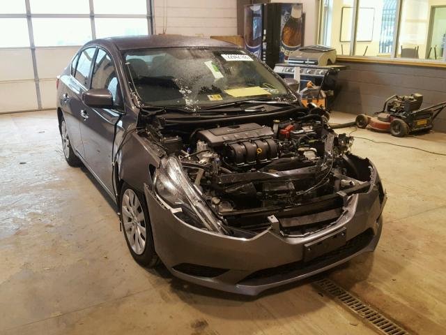 3N1AB7AP5GL649148 - 2016 NISSAN SENTRA S GRAY photo 1