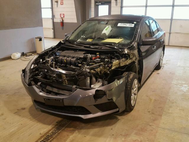 3N1AB7AP5GL649148 - 2016 NISSAN SENTRA S GRAY photo 2