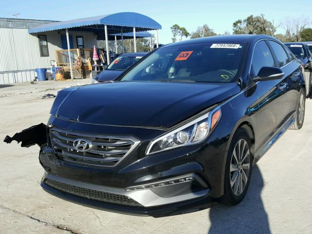 5NPE34AF6GH425534 - 2016 HYUNDAI SONATA SPO BLACK photo 2