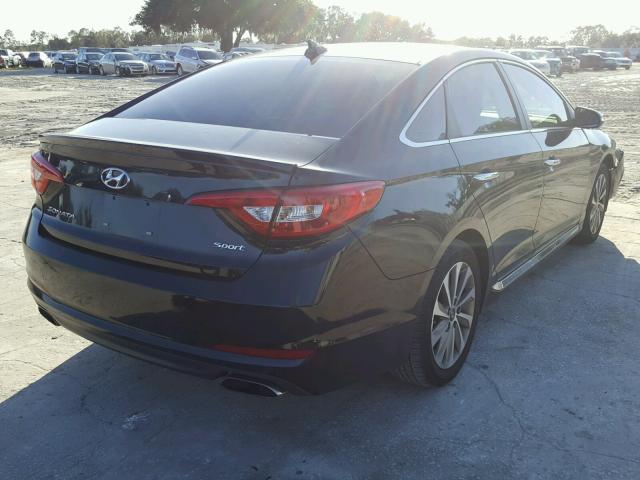 5NPE34AF6GH425534 - 2016 HYUNDAI SONATA SPO BLACK photo 4