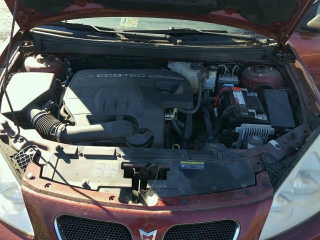 1G2ZG57B994124821 - 2009 PONTIAC G6 RED photo 7