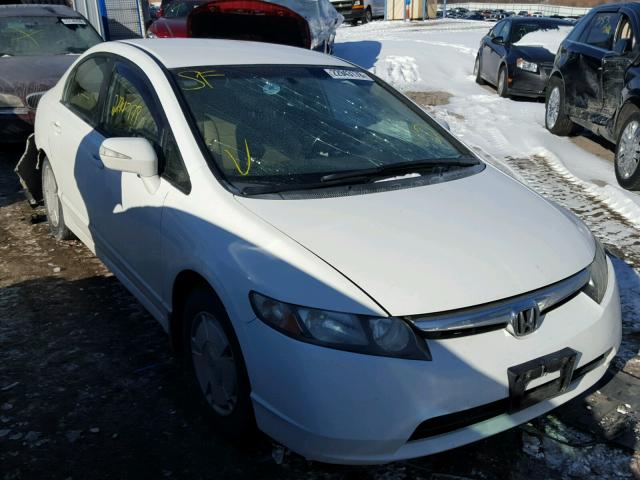 JHMFA36266S004423 - 2006 HONDA CIVIC HYBR WHITE photo 1