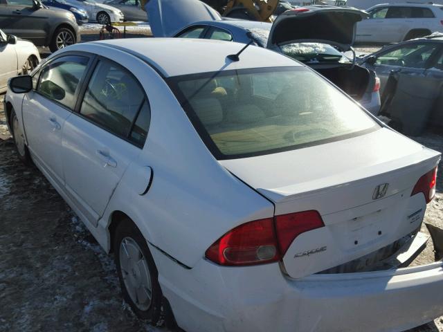 JHMFA36266S004423 - 2006 HONDA CIVIC HYBR WHITE photo 3