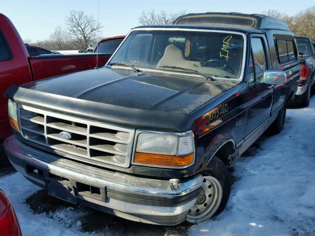 1FTEF15YXTNA01883 - 1996 FORD F150 BLACK photo 2