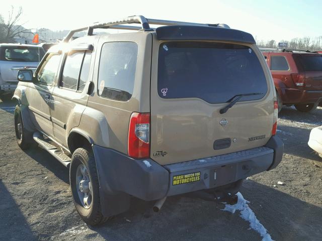 5N1ED28T21C550283 - 2001 NISSAN XTERRA XE TAN photo 3