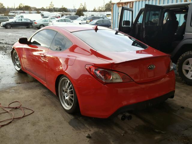 KMHHT6KD1BU054850 - 2011 HYUNDAI GENESIS CO RED photo 3