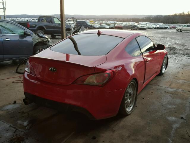 KMHHT6KD1BU054850 - 2011 HYUNDAI GENESIS CO RED photo 4