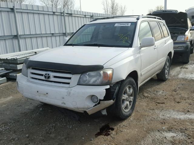 JTEGP21A950048791 - 2005 TOYOTA HIGHLANDER WHITE photo 2