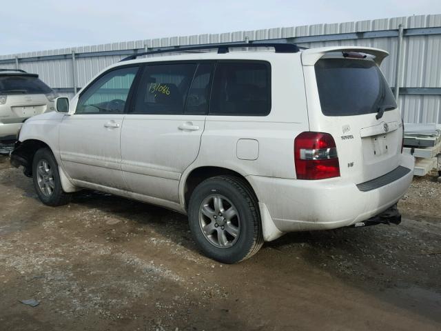 JTEGP21A950048791 - 2005 TOYOTA HIGHLANDER WHITE photo 3