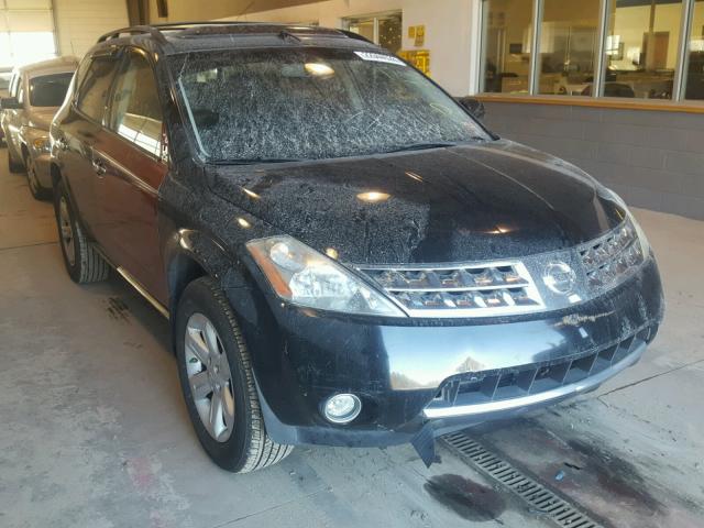 JN8AZ08W87W628600 - 2007 NISSAN MURANO SL BLACK photo 1