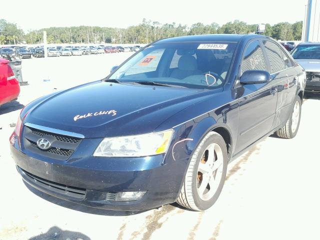 5NPEU46F46H144451 - 2006 HYUNDAI SONATA GLS BLUE photo 2