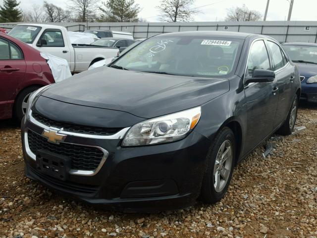 1G11C5SLXFF179789 - 2015 CHEVROLET MALIBU 1LT BLACK photo 2