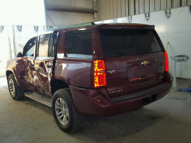 1GNSCBKC2HR164397 - 2017 CHEVROLET TAHOE C150 BURGUNDY photo 3