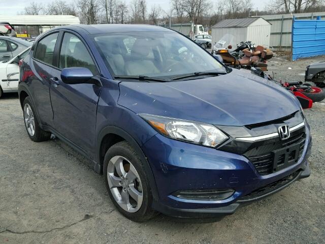 3CZRU6H36HG700510 - 2017 HONDA HR-V LX BLUE photo 1