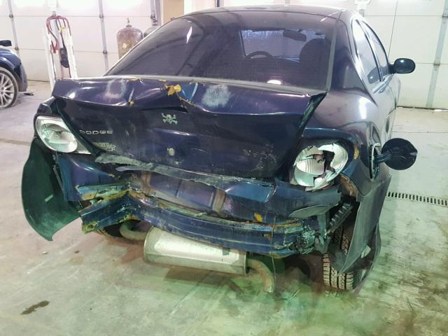 1B3ES26CX5D121326 - 2005 DODGE NEON BASE BLUE photo 9