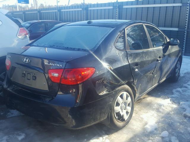 KMHDU46D68U478687 - 2008 HYUNDAI ELANTRA GL BLACK photo 4