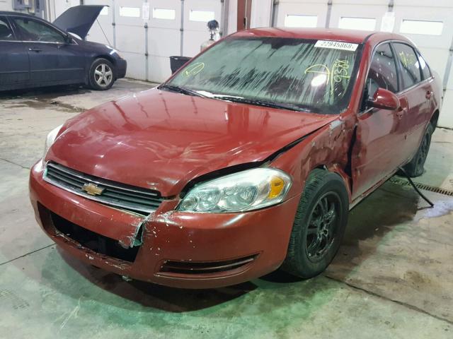 2G1WB58N589209388 - 2008 CHEVROLET IMPALA LS RED photo 2