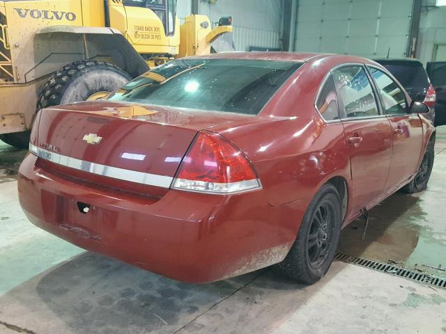 2G1WB58N589209388 - 2008 CHEVROLET IMPALA LS RED photo 4