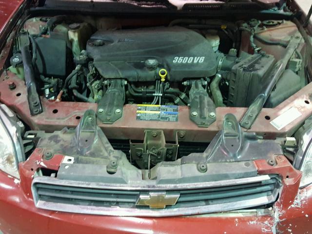 2G1WB58N589209388 - 2008 CHEVROLET IMPALA LS RED photo 7