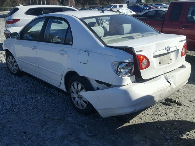 1NXBR32E83Z122249 - 2003 TOYOTA COROLLA CE WHITE photo 3