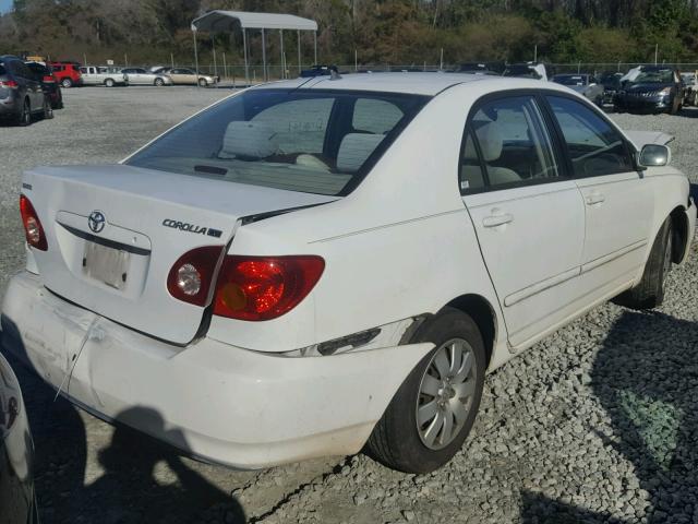 1NXBR32E83Z122249 - 2003 TOYOTA COROLLA CE WHITE photo 4