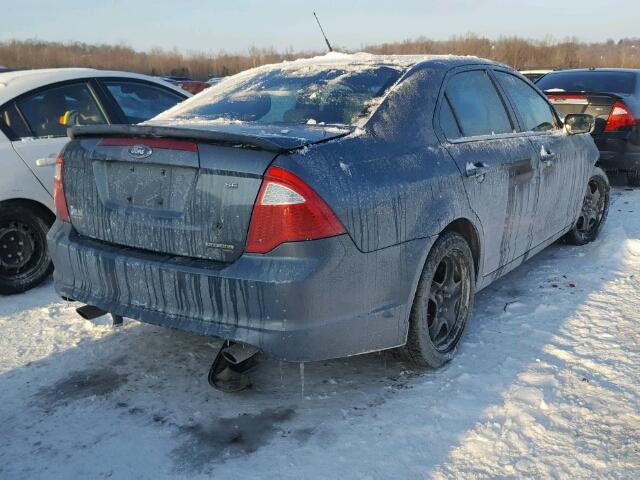 3FAHP0HG4BR148015 - 2011 FORD FUSION SE BLUE photo 4