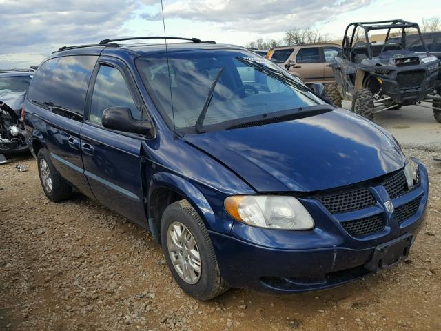 2B4GP44322R749765 - 2002 DODGE GRAND CARA BLUE photo 1