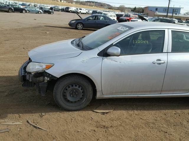 1NXBU40E89Z153677 - 2009 TOYOTA COROLLA BA SILVER photo 9