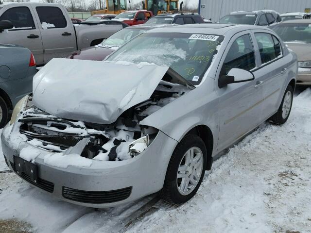 1G1AL55F677374239 - 2007 CHEVROLET COBALT LT SILVER photo 2