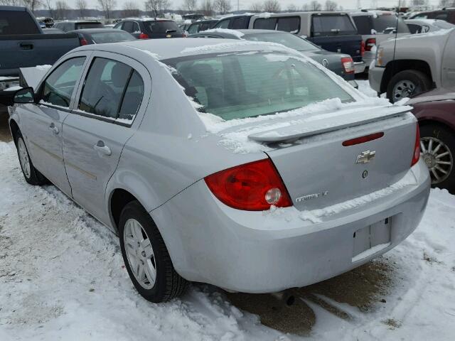 1G1AL55F677374239 - 2007 CHEVROLET COBALT LT SILVER photo 3