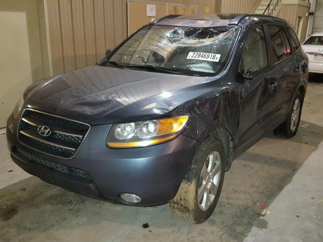 5NMSH13E58H173278 - 2008 HYUNDAI SANTA FE S BLUE photo 2