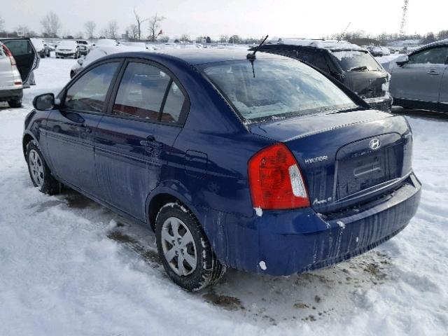 KMHCN4BC0AU434759 - 2010 HYUNDAI ACCENT GLS BLUE photo 3