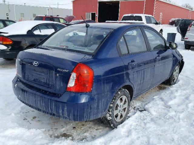 KMHCN4BC0AU434759 - 2010 HYUNDAI ACCENT GLS BLUE photo 4