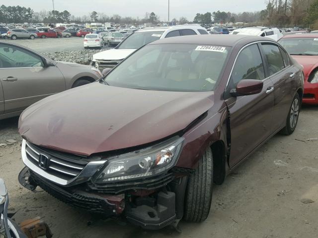 1HGCR2F35FA167796 - 2015 HONDA ACCORD LX MAROON photo 2