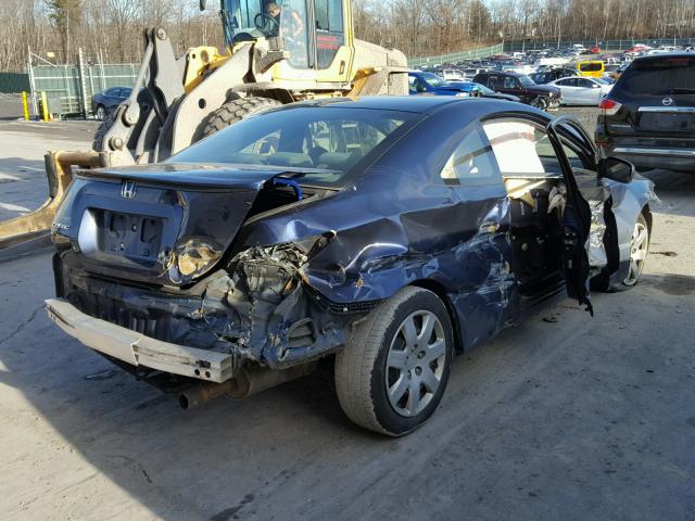 2HGFG12608H566634 - 2008 HONDA CIVIC LX BLUE photo 4