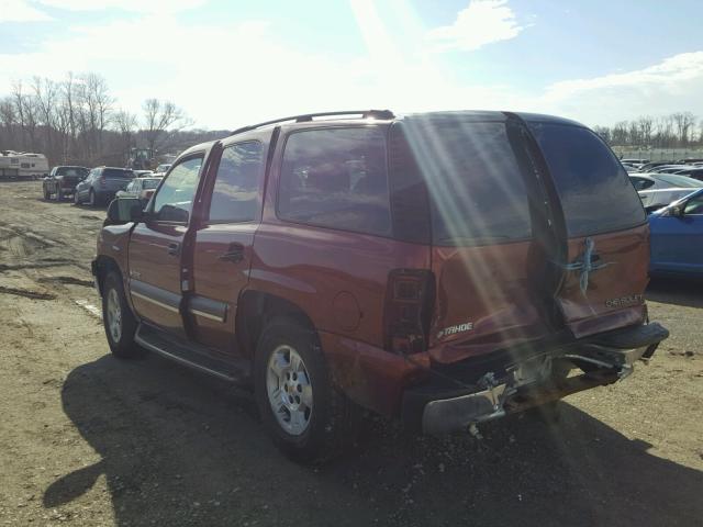 1GNEC13V03R309212 - 2003 CHEVROLET TAHOE C150 RED photo 3