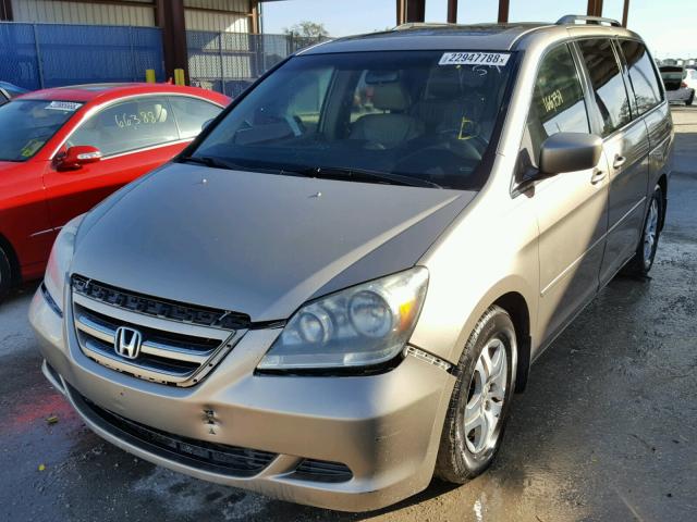 5FNRL38796B067661 - 2006 HONDA ODYSSEY EX TAN photo 2