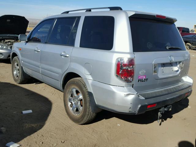 2HKYF18776H547626 - 2006 HONDA PILOT EX SILVER photo 3