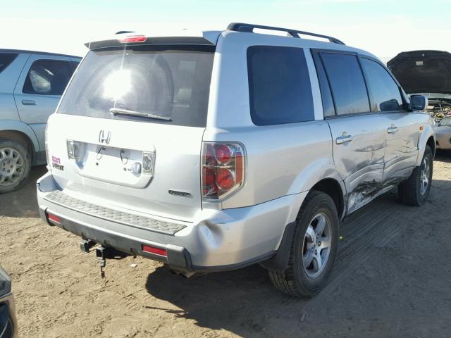 2HKYF18776H547626 - 2006 HONDA PILOT EX SILVER photo 4