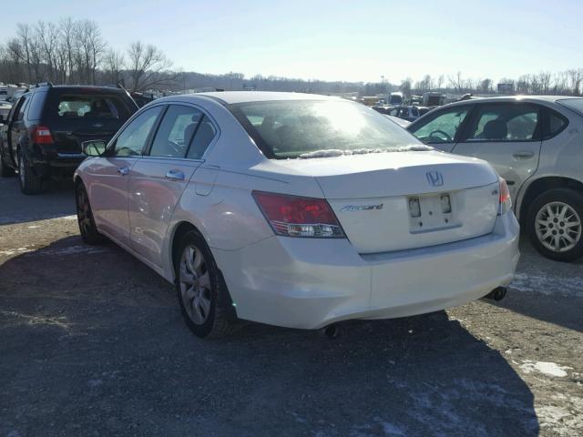 1HGCP36708A038933 - 2008 HONDA ACCORD EX WHITE photo 3