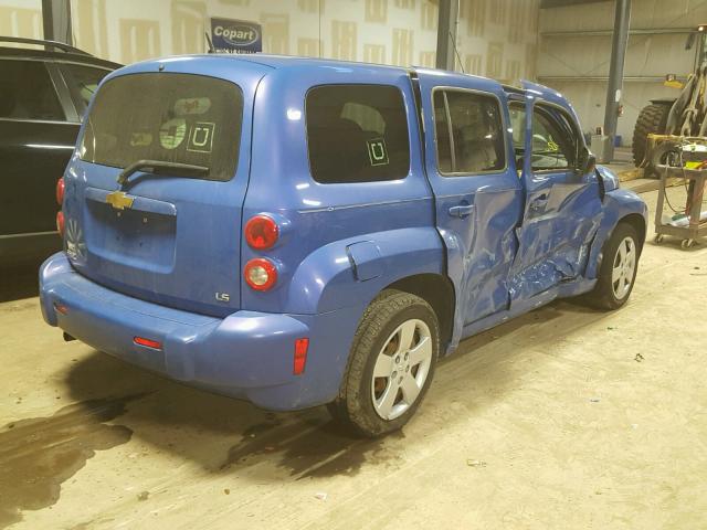 3GNDA13D08S607482 - 2008 CHEVROLET HHR LS BLUE photo 4