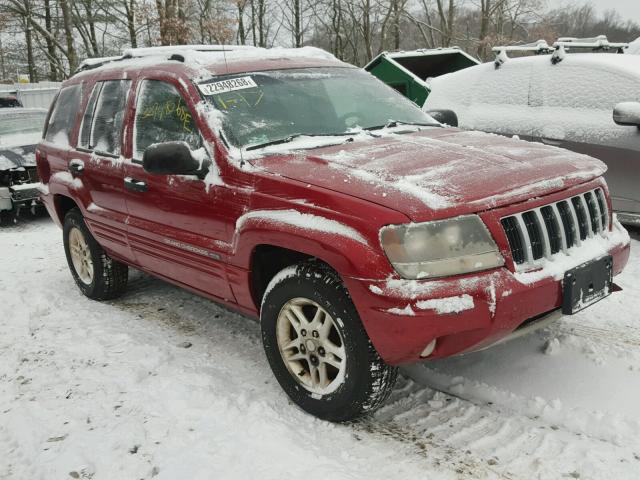 1J4GW48N44C405748 - 2004 JEEP GRAND CHER RED photo 1