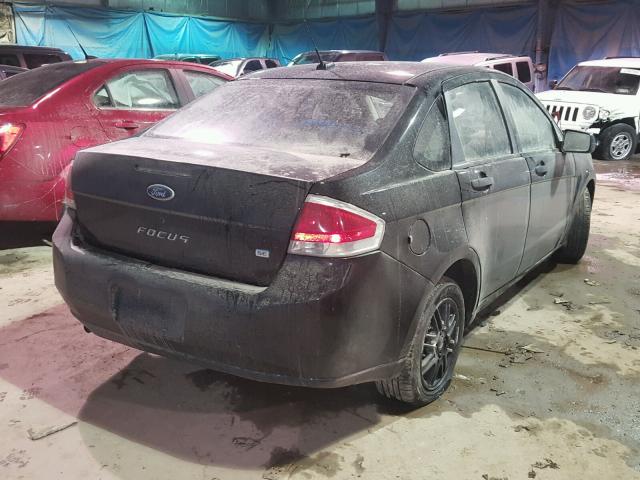 1FAHP35N19W112939 - 2009 FORD FOCUS SE BLACK photo 4