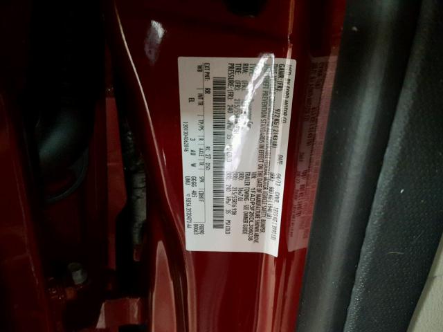 1FADP3F26DL306038 - 2013 FORD FOCUS SE RED photo 10