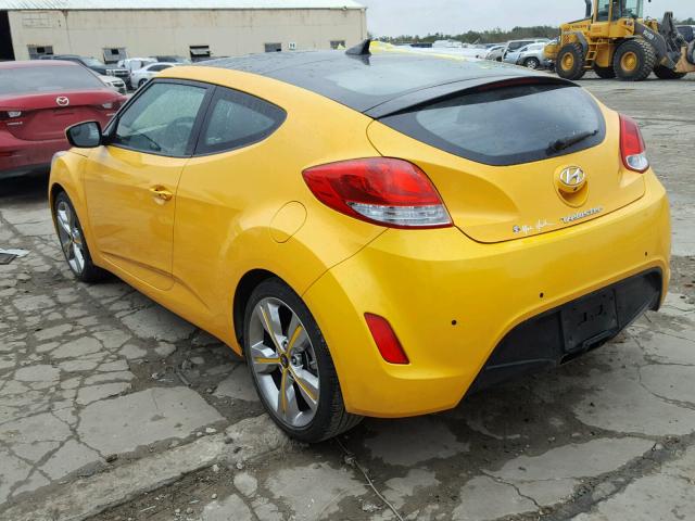 KMHTC6AD2GU273660 - 2016 HYUNDAI VELOSTER B YELLOW photo 3